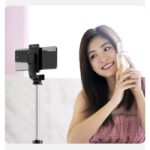 Tripod 3 in1 Tongsis R1  Macaron Bluetooth 360 Derajat 10 Meter - hitam