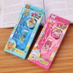Set alat tulis sekolah stationary set 5 pcs untuk pelajar - Blue - Image 2