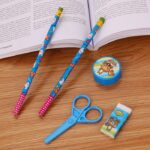 Set alat tulis sekolah stationary set 5 pcs untuk pelajar - Blue - Image 3