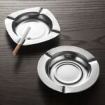Asbak Stainless Tempat Abu Anti Karat Bentuk Bulat - Image 4