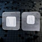 Gantungan Tempel Socket Hook Transparant Plus Minus Double -  - Image 3