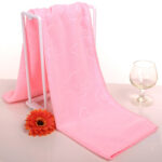 Handuk Mandi Bayi Jumbo Bahan Microfiber Motif Bear 70 x 140 cm - pink