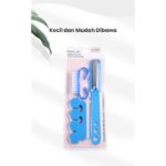 Set Alat Perlengkapan Manikur Pedikur 3in1 Bahan ABS - Biru - Image 2