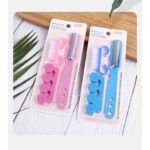 Set Alat Perlengkapan Manikur Pedikur 3in1 Bahan ABS - Biru - Image 3