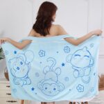 Handuk Mandi Baju Kimono Dewasa Karakter Wearable Towel - Biru - Image 3