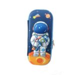 Kotak Pensil Tempat Alat Tulis 3D Timbul Dengan Motif Karakter - astronot rocket