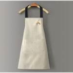 Apron Celemek Dapur Waterproof Anti Minyak untuk Masak - cream