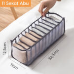 Storage Organizer Pakaian Dalam Serbaguna dengan Sekat untuk Lemari - 11 tempat abu