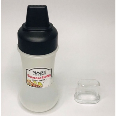 202306021329170fc6d90a568aa3974384befb1d54d277 Botol Kecap Saus 5 Lubang Portable Anti-Tumpah 350ML - hitam 5 lubang - Image 1