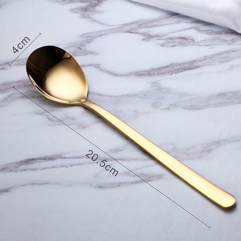 20230703054723c1014009c30c2c2ce71dc47b715002f7 Set Peralatan Makan Sendok Garpu KOREA Stainless 304 Sujeo - sendok gold - Image 1
