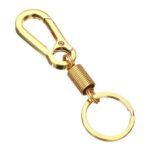 Carabiner Gantungan Kunci Karabiner Stainless Steel Multifungsi - gold