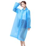 Jas Hujan Model Poncho Anak Dengan Bahan EVA Tebal - biru