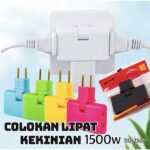 Soket Listrik 3 Lubang Steker Lipat Colokan 3in1 1500W - Putih - Image 3