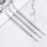 Alat Pendorong Kutikula dengan 2 Kepala Stainless Steel Anti Karat -  - Image 4
