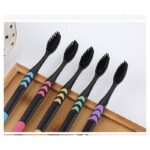 Sikat Gigi Bahan Arang Serat Bambu Kembut Isi 10 Pcs - putih - Image 6