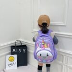 Tas Backpack Ransel Kecil Lucu Anak Wanita Korea 3d Unicorn  - Pink Unicorn - Image 6