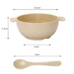Set Mangkok Korea Tempat Makan Anak Wheat Straw Binaural - Image 6