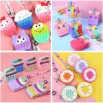 Tas Selempang Pop 3d Karakter Unicorn Rainbow Mini Kecil Anak - Donat Brown - Image 2