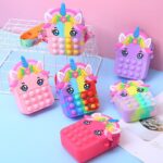 Tas Selempang Pop 3d Karakter Unicorn Rainbow Mini Kecil Anak - Donat Brown - Image 4
