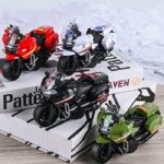 Mainan Motor Tarik Polisi Die Cast Untuk Anak Laki-Laki - Moto Putih - Image 4
