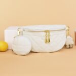 Tas Fashion Pinggang Stylish Wanita Waistbag Import Korea - white - Image 2
