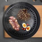 Alat Pemanggang Daging BBQ Bulat 32Cm Portable Ala Korea - Image 3