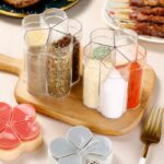 Rak Tempat  Bumbu Dapur Tabur Sekat Garam Merica Bunga 5in1 - Abu-abu - Image 2