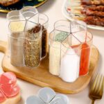Rak Tempat  Bumbu Dapur Tabur Sekat Garam Merica Bunga 5in1 - Abu-abu - Image 5