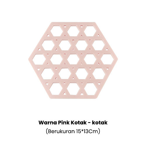21090502396_2142629701-1673001333 Alas Anti Panas Ramah Lingkungan Tatakan Panci Panas Multifungsi - Pink - Image 1