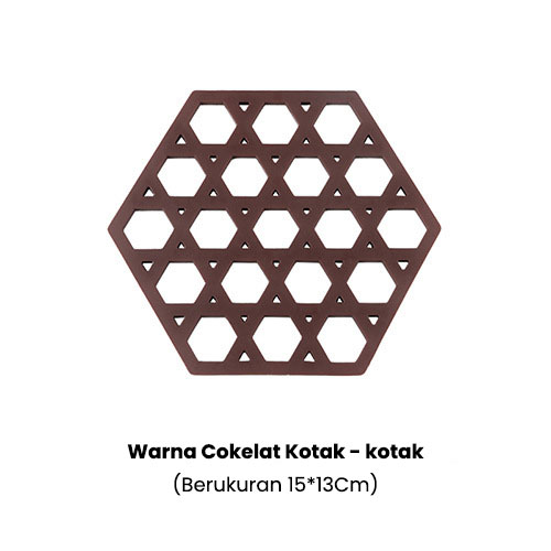 21173639394_2142629701-1673001333 Alas Anti Panas Ramah Lingkungan Tatakan Panci Panas Multifungsi - Coklat - Image 1