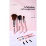 Set Brush Make Up 5 in 1 Kuas Travel Portable - Image 3