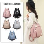 Tas Wanita Ransel Kulit Korea Kekinian Import Tali Slempang 2in1 - hitam - Image 2