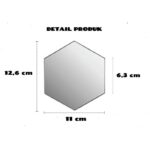 Stiker Cermin Tempel Dinding Sticker Wall Mirror Hexagonal - Hexagonal - Image 5