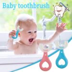 Sikat Gigi Toothbrush U Shape Anak dan Bayi Silikon BPA Free - pink bayi box - Image 2