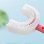Sikat Gigi Toothbrush U Shape Anak dan Bayi Silikon BPA Free - pink bayi box - Image 3