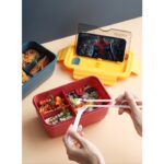 Lunch Box Tempat Makan Plastik Mika Japanese Style - Biru - Image 6