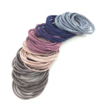 Ikat Rambut Karet Korea Warna Warni 100pcs Dengan Pouch - mix pastel - Image 2