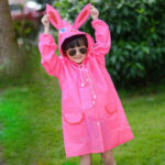 Jas Hujan Jubah Lengan Ponco EVA Untuk Anak dan Balita - hijau - Image 3