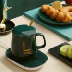 Set Gelas Keramik Cangkir Mug Listrik Portable - Hijau - Image 4