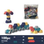 Mainan Balok Susun Plastik Building Block Brick isi 100 - 100 Pcs - Image 5