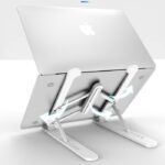 Laptop Stand Lipat Holder Portable Anti Slip Dan Stabil - pink - Image 4