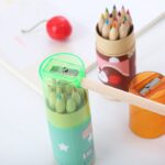 Pensil Warna Kayu 12 Warna Dengan Serutan Dan Box Karakter - Green Bear - Image 4