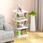 Rak Sepatu Plastik 4 Tingkat Multifungsi dan Mudah Dipasang - hijau