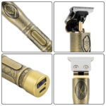 Alat Cukur Rambut Dragon Hair Trimmer Electric Rechargeable - hitam - Image 4