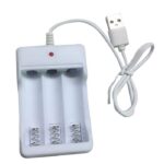Charger Casan Isi Ulang Batre AA AAA Kabel USB 3 Slot - Image 4