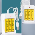 Charger Casan Isi Ulang Batre AA AAA Kabel USB 3 Slot - Image 5