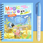 Buku Mewarnai Ajaib Magic Water Book Dilengkapi Spidol Air - sea animal