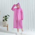 Jas Hujan Model Poncho Anak Dengan Bahan EVA Tebal - kuning - Image 2