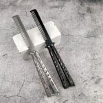 Sisir Besi Lipat Butterfly Balisong Training Knife - hitam - Image 2