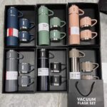 Termos Set Cangkir Vacuum Souvenir Flask Set Hampers 500ml - biru - Image 4